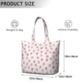 thumbnail image 2 of Sac de Voyage avec Imprimés de Fraises Fruitées Mignonnes Grande Capacité Sac de Week-End Léger avec Motifs de Fleurs de Baies Rouges Douces pour Voyage Gym, 2 of 5