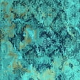 thumbnail image 1 of Ahgly Company Indoor Square Oriental Turquoise Blue Industrial Area Rugs, 3' Square, 1 of 4