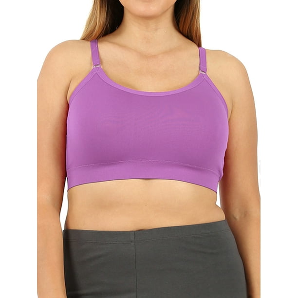 TheLovely - Women Cross Back Padded Seamless Sports Bra Bralette with Adjustable Strap - Walmart