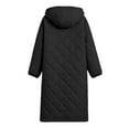 thumbnail image 5 of HOMBOM Long Coats for Women Quilted Black Windproof Winter Lightweight Warm Hooded Womens Jackets Puffer, 5 of 7