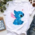 thumbnail image 1 of Disney Stitch Anime Mujer Moda Dibujos Animados Verano kawaii Top Camisetapangjing, 1 of 4