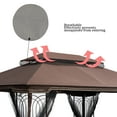 thumbnail image 5 of CoSoTower 10X12 Ft Outdoor Patio Gazebo Replacement Canopy,Double Tiered Gazebo Tent Roof Top Cover Only(Frame Not Include)-Brown, 5 of 6