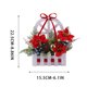 thumbnail image 3 of Adornos navideños, regalos navideños, adornos de escritorio con estilo rústico navideño, insertos de ramas de lino y bayas, adornos para mostrador de muebles. Injerto de patio., 3 of 6