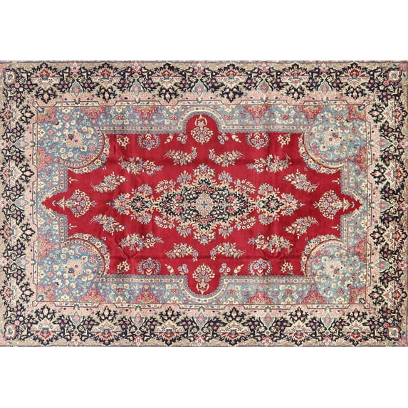 Ahgly Company Indoor Rectangle Traditional Tan Brown Persian Area Rugs, Swatch Sample