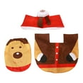 thumbnail image 2 of Christmas Toilet Seat Cover,3 Pieces Christmas Bathroom Decoration Set with Toilet Seat Cover,Rugs,Tank Cover Toilet Paper Box Cover,Xmas Party Accessories for Indoor Décor,Party Favors(Brown), 2 of 6