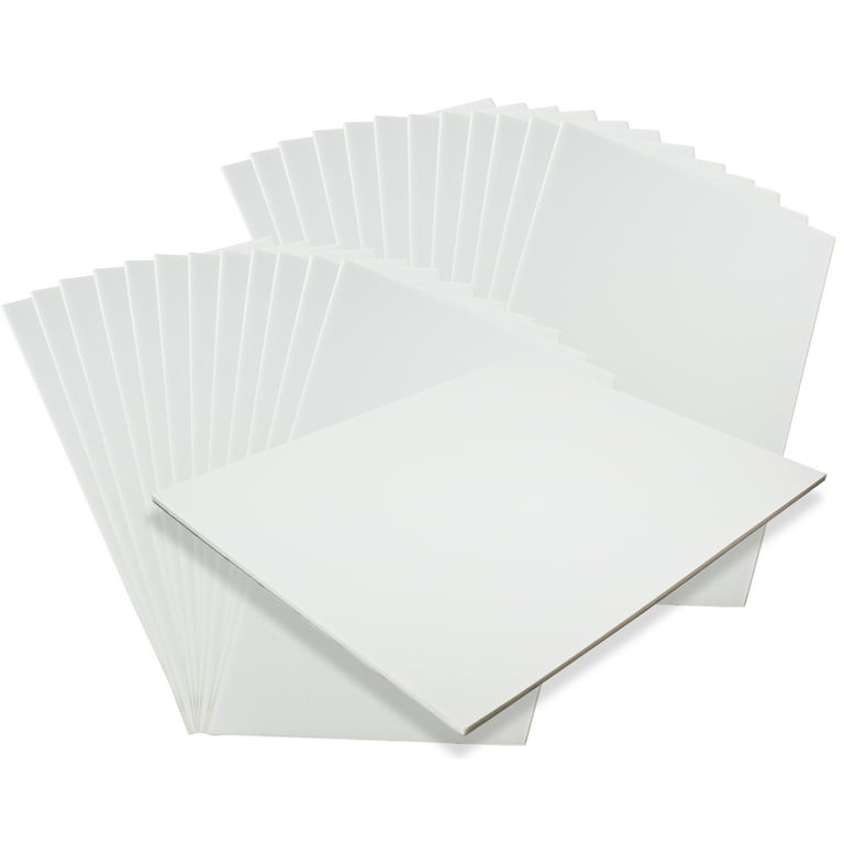 Foam Core Backing Board 3/8 White 16x20- 100 Pack. Many Sizes Available.  Acid Free Buffered Craft Poster Board for Signs, Presentations, School