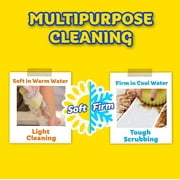 (2 pack) Scrub Daddy Nonscratch Plastic Dishwashing Scrubbers, Lemon Multi Surface Cleaning
