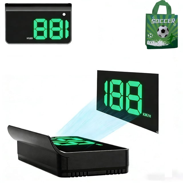 Head up Display Car GPS Digital Speedometer USB Plug and Play Automatic Brightness Adjustment Large Font Display with Sunshade for Cars Trucks Motorcycles Black 1 Pc