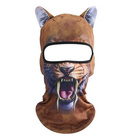 DGTVVR Balaclava Mask 3D Print Full Face Mask Cooling Neck Gaiter Sun Protection Face Cover Mask Windproof Ski Mask Orange Orange