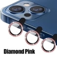 thumbnail image 1 of Cristal Protector de lente de cámara de diamante para iPhone 13, 11, 12, 14 Pro Max, película protectora de lente trasera de Metal para iPhone 12, 13 Mini, 14Plus, 1 of 4