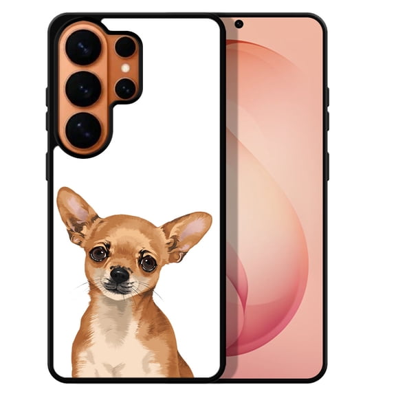WIRESTER Shockproof Soft Rubber Cover Case for Samsung Galaxy S26 Ultra 6.9" 2026, Fawn Apple Head Chihuahua Dog