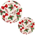 thumbnail image 7 of SKYSONIC 2 pcs Watercolor Christmas Bowknot Pot Holders Trivets, Heat Resistant Trivets,Winter Red Berries Cotton Thread Weave Mats for Hot Pads Pans Pot Bowl Teapot, 7 of 7