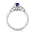 thumbnail image 3 of 1.25 Carat Antique Round cut Sapphire and Diamond Engagement Ring in 14k White Gold Sapphire and diamond engagement ring, 3 of 3