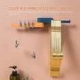thumbnail image 3 of Clothes Hanger Storage Rack Wall Mounted Clothing Hanger Rack Wardrobe Clothes Display Organizer Clothes Hanger Rack Hanger Storage Holder, 3 of 4