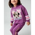thumbnail image 4 of Minnie Mouse Toddler Girls’ Outfit Set - Two Piece Hoodie Sweatshirt with Metallic Ink Print & Jogger Pants (2T), 4 of 5