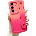 thumbnail image 7 of Compatible with Samsung Galaxy S23 FE 5G Phone Case with Wrist Strap Kickstand,Cute Gradient Case Curly Wave Frame Case Women Camera Protection Soft Shockproof Cover (d), 7 of 7