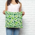 thumbnail image 2 of St. Patrick's Day Pillow Covers 18x18 Inch Decorative Throw Pillow Cover, Spring Green Lucky Irish Clovers Sofa Pillowcases Accent Cushion Case Home Decor Bedroom Living Room, 2 of 6