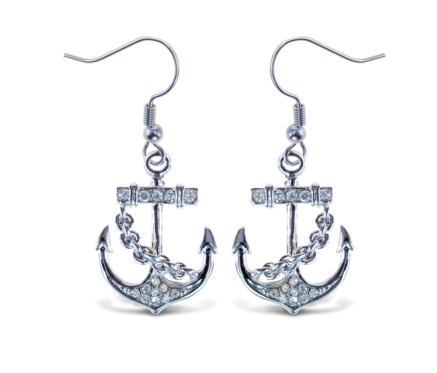 Nautical Drop Earrings 925 Sterling Silver Anchor /Compass/Rudder Studs Earrings Oceans Sailor Earrings Nautical Jewelry Gifts for Women Girls Friends 