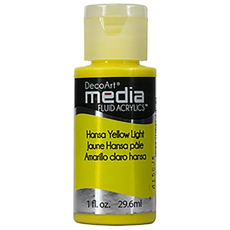 UPC: 0766218076472 | DecoArt Media Fluid Acrylic Paint 1 oz. Hansa Yellow Light (Series 2)