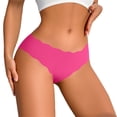 thumbnail image 5 of LIZUOJUN Under $2 Underwear Women Scalloped Edge Hipster Cheeky Bikini Briefs Silky No Show Stretch Breathable Panties XS,S,M,L, 5 of 7