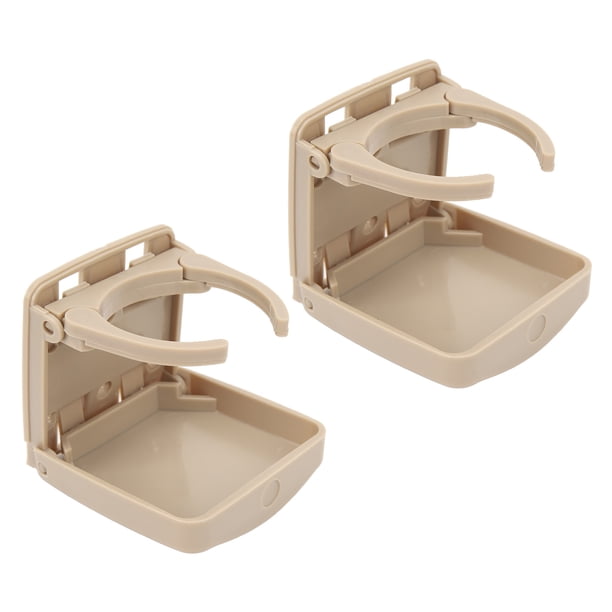Portavasos plegable para coche, 2 uds., portavasos para puerta de vehículo con tornillos para Marine Suv Van Boat Beige (HF-PAB)