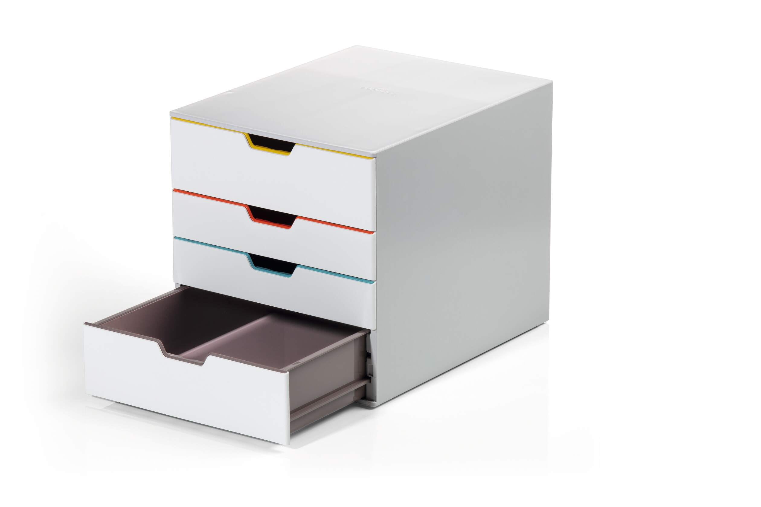 Durable VARICOLOR MIX Desktop Organizer 4 Drawer Color Coded Storage | Letter Size+