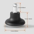 thumbnail image 4 of Chair Wheel Stabilizers Casters with Locks - Desk Chair Rolling Accessories Furniture Protectors Floor Saver Mats - Black, 4 of 9