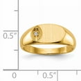 thumbnail image 5 of 14k Yellow Gold Diamond Signet Ring, 5 of 5