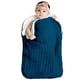 thumbnail image 2 of Mantas envolventes para bebés, niñas y niños, mantas de felpa tejidas para recién nacidos, saco de dormir azul, 2 of 5