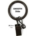 thumbnail image 2 of Urbanest Set of 20 1-inch Metal Curtain Rings with Clips and Eyelets, Fits up to 3/4 Inch Rod, Bronze, 2 of 7
