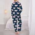 thumbnail image 3 of Bingfone Womens Pajama Sets Pig 1 Print,Long Sleeve Loungewear Pajamas Set-X-Large, 3 of 8