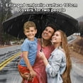 thumbnail image 4 of Windproof Travel UV Umbrella for Rain,10 Ribs Automatic Folding Sun Umbrella for Men Women,47inches Outdoor Umbrella Accommodate up to Two People(Red), 4 of 9