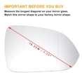 thumbnail image 3 of Unique Bargains Right Passenger Side Rearview Mirror Glass Replacement Heated White Glass with Back Fit for KIA Stonic, 3 of 6