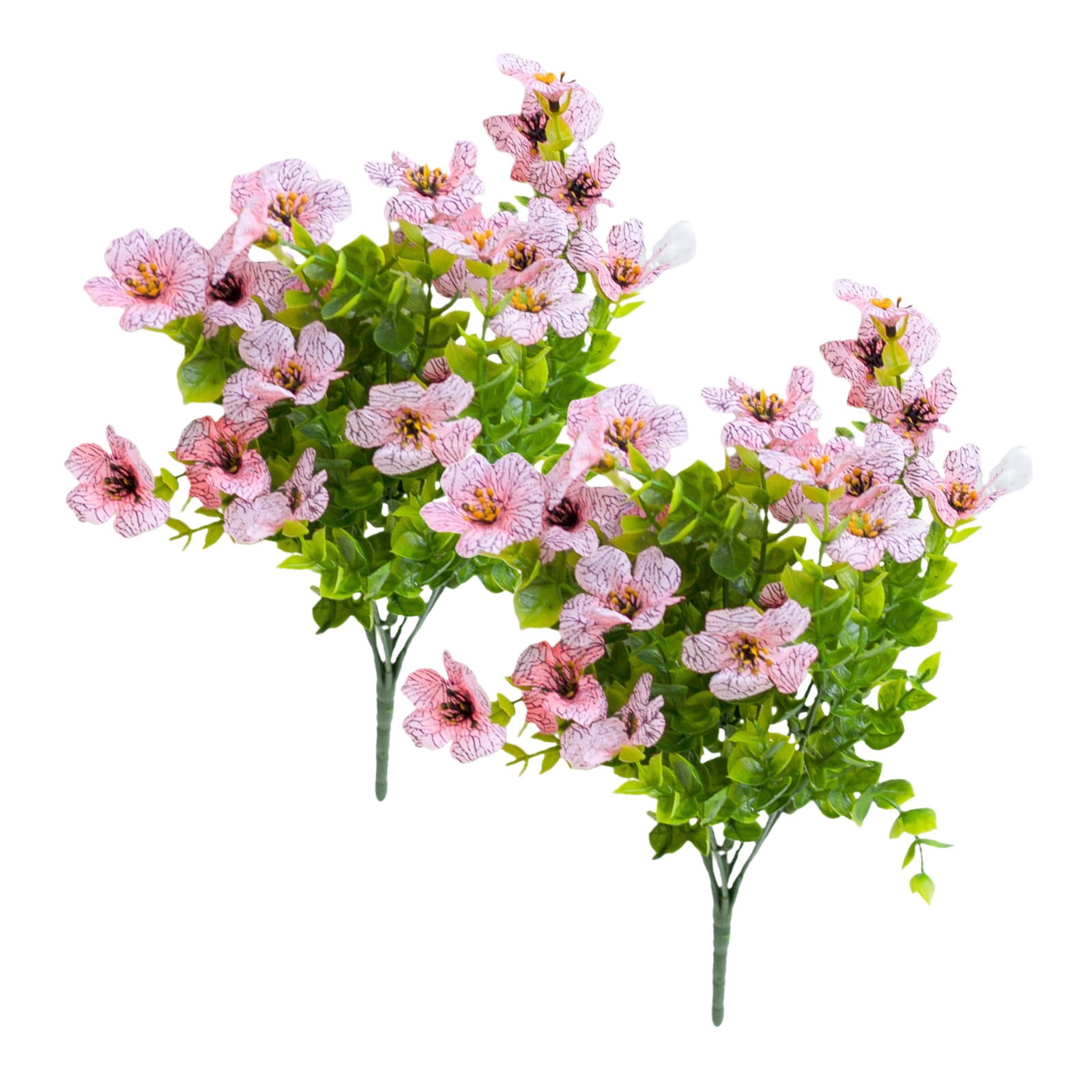 ZTTD Artificial Fake Flowers for Outdoor Spring Decoration, 2 Bundles Faux Silk Colorful Daisies UV Resistant Realistic for Outside Porch Patio Home Yard Garden Planters Pots Window Box