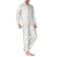 thumbnail image 2 of Sikiie Dancing Dogs Mens Pajama Set, Soft Warm Long Sleeve Sleepwear, Cozy Button-Down Pjs for Men-X-Large, 2 of 7