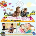 thumbnail image 6 of Allaugh 34.5 x 22.5 in Water Drawing Mat Water Doodle Mat for Toddlers 1-3 Years Old Coloring Painting Aqua Doodle Mats Educational Toys Boys Xmas Gift, Orange, 6 of 7