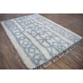 thumbnail image 4 of Traditional Hand Made Moroccan Design New Zealand Wool Light Blue Moroccan 4x6 Rug | TRD171446, 4 of 7