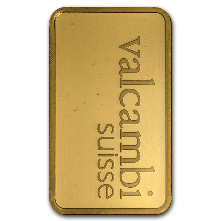 Valcambi 10g Gold Bar - Swiss Origin, .9999 Fine Gold