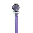 thumbnail image 3 of Quilted Crystal Pacifier Clip with Solid Ribbon, Bright Colors, 3 of 4