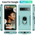 thumbnail image 2 of KOMI pour Google Pixel 8, Étui avec Protecteur d'Écran, Béquille Anneau Réglable à 360° Intégrée, Protection Militaire, Armure Antichoc - Vert, 2 of 5