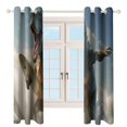 thumbnail image 3 of Blackout Curtains for Bedroom Dinosaurs Surfing Full Room Darkening Grommet Curtains for Living Room,Thermal Insulated Ombre Drapes, 3 of 7