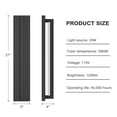 thumbnail image 3 of 27 Inch Long Aluminum Modern LED Outdoor Wall Lights 2900K, Slim Linear Black Exterior Lighting Fixtures Wall Mount IP65 Waterproof Outside Sconce Light for House Garage Front Porch Patio, 3 of 7