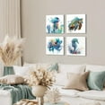 Ocean Animals Wall Art Sea Turtle Jellyfish Wall Pictures Bathroom
