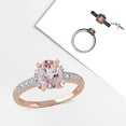 thumbnail image 5 of Everly Women's Morganite Rose Gold Plated Ring, 5 of 7