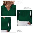 thumbnail image 2 of Women's Knitted Sweater, Fashion Slim Women's Lapel Sweater Comfortable For Home Office, 2 of 5