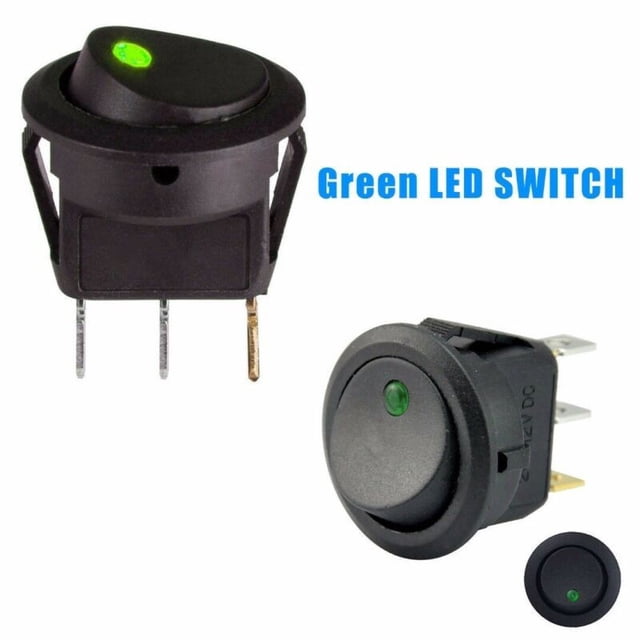 MYG Round Rocker Switch ON/OFF LED illuminated Car Dashboard Dash Boat Van 12V