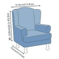thumbnail image 2 of Dowbom Wingback Chair Slipcover with arms, Stretch Wing Chair Covers Slipcover 2 Piece, 2 of 5