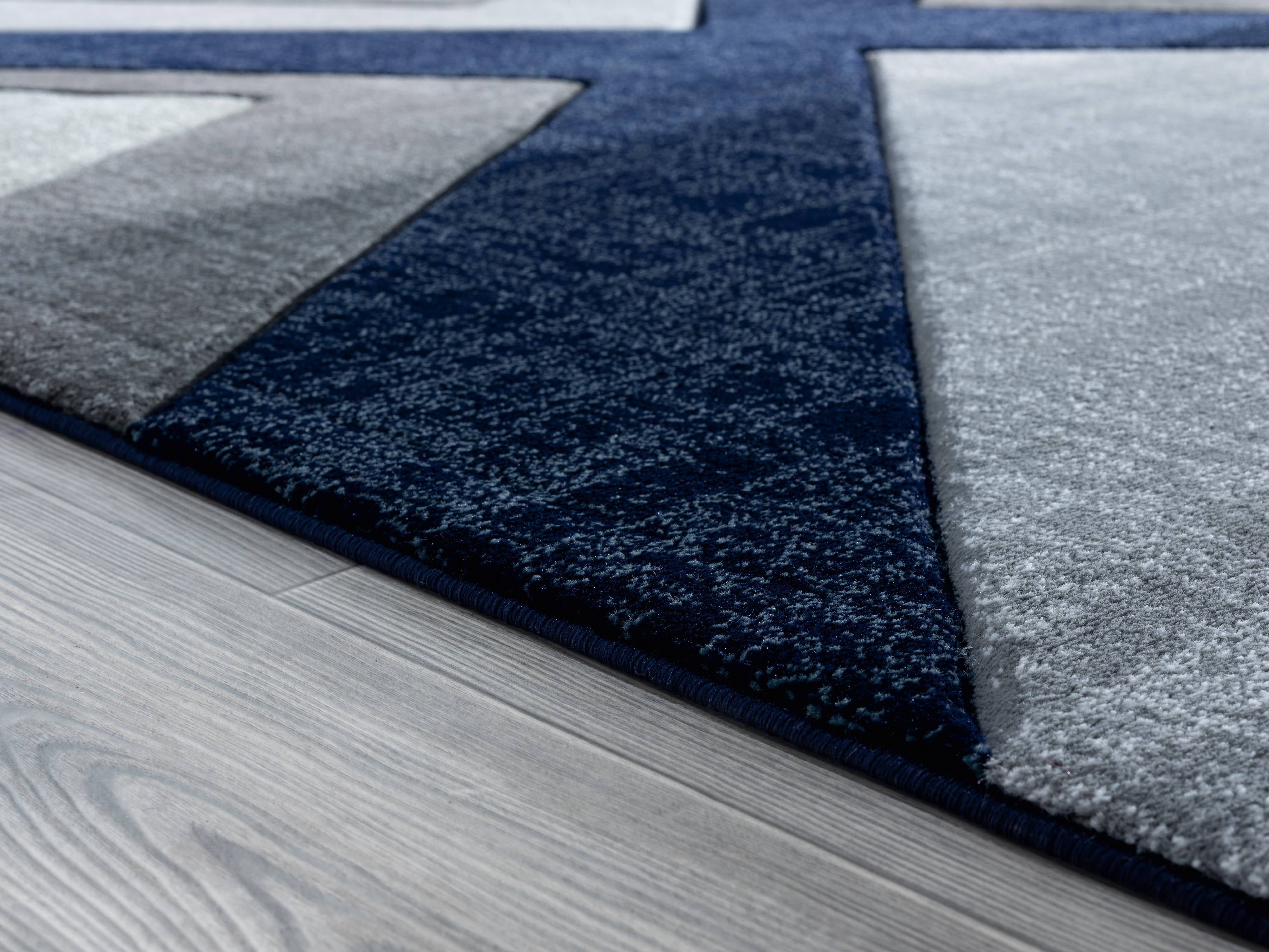 United Weavers Drachma Rimini Modern Abstract Accent Rug, Navy, 1'10" x 2'8"