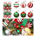 thumbnail image 4 of ¡Rebajas! Bolas navideñas CICRKHB, 30 unidades de plástico, 6 cm, pequeñas bolas colgantes, decoración navideña con delicados estampados. Decoraciones navideñas en rosa., 4 of 7