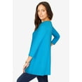 thumbnail image 4 of Jessica London Women's Plus Size Swing Tunic Oversized Long Blouse, 4 of 6